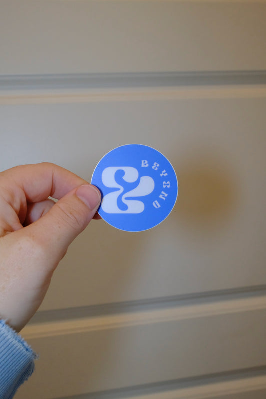 &BEYOND Logo Vinyl Stickers, to show support to a small business who is doing their greatest everyday. We create little luxuries for the everday, made to brighten the planned and unplanned moments in life!