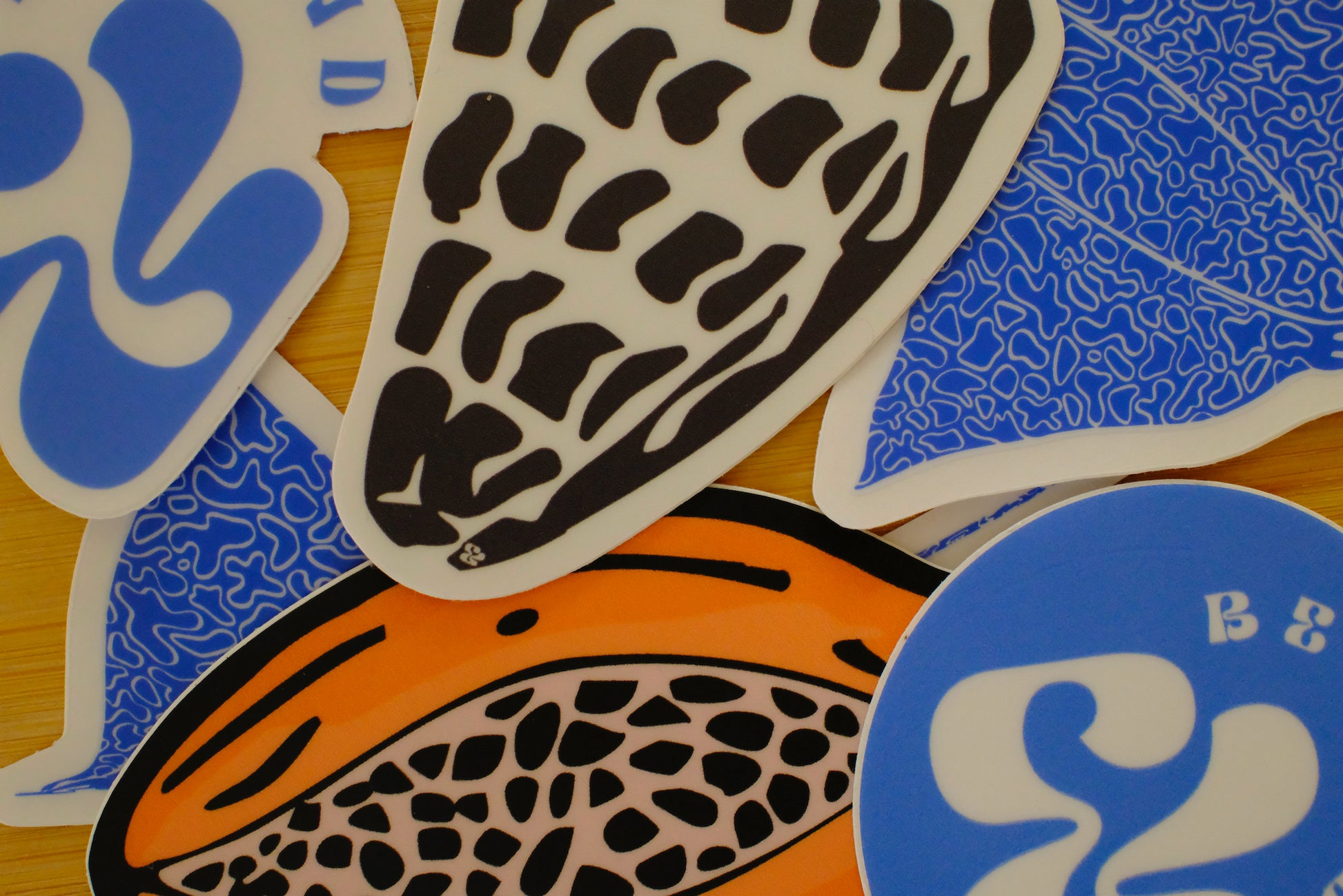 &BEYOND brand stickers, all shown. 