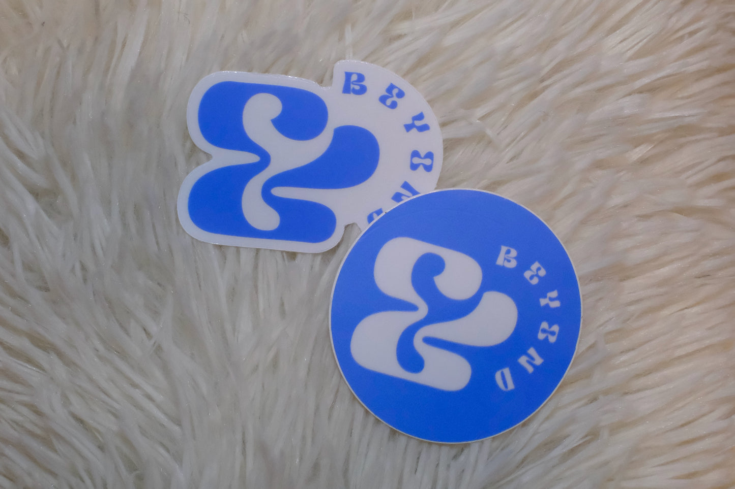 &BEYOND Logo Vinyl Stickers, to show support to a small business who is doing their greatest everyday. We create little luxuries for the everday, made to brighten the planned and unplanned moments in life! 